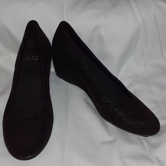 Stuart Weitzman Brown Wedge Heels 8N - Picture 1 of 8